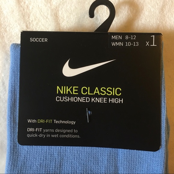 NIKE Dri-Fit knee high soccer socks NWT blue L - Picture 4 of 7